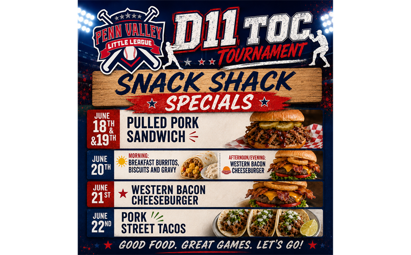 TOC Snack Shack Specials June 19th - 22nd